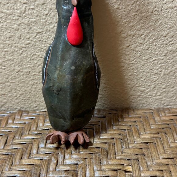 Whimsical Clay & Stone "Bad Hair Day" Bird Figurine - Picture 3 of 8